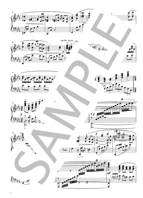 ビコース・ユア・マイン Because you're mine  ピアノ・ソロ (伴奏) E♭ major / ピアノ伴奏 その他 - サンプル譜面 2/3