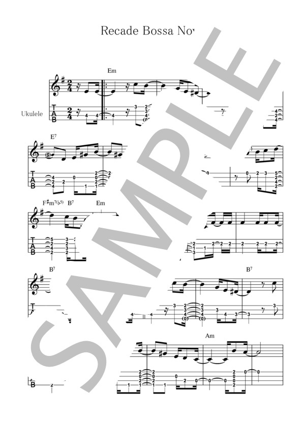 楽譜】Recado Bossa Nova リカード・ボサノヴァ 大橋英比個 / ジャルマ