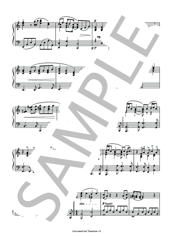 【楽譜】Let's search for Tomorrow / 大澤 徹訓 (ピアノソロ / その他) Piascore 楽譜ストア 【楽譜】Let's search for Tomorrow / 大澤 徹訓 (ピアノソロ / その他) Piascore 楽譜ストア