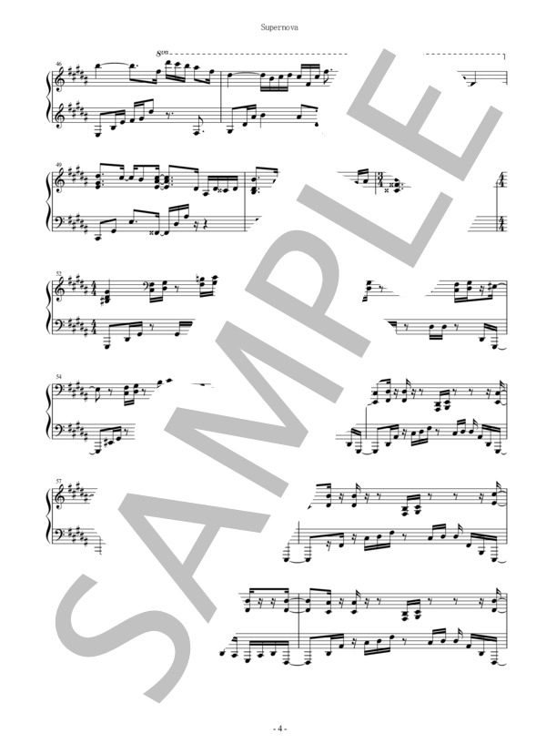 Supernova / 中村天平（耳コピ / ピアノソロ） / その他 - サンプル譜面 4/5