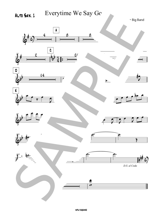 Everytime We Say Goodbye  /  Roy Hargrove Big Band (ROY HARGROVE BIG BAND) / バンドスコア その他 - サンプル譜面 1/5