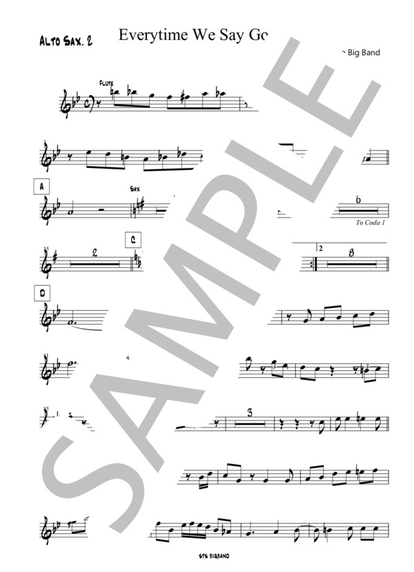 Everytime We Say Goodbye  /  Roy Hargrove Big Band (ROY HARGROVE BIG BAND) / バンドスコア その他 - サンプル譜面 2/5