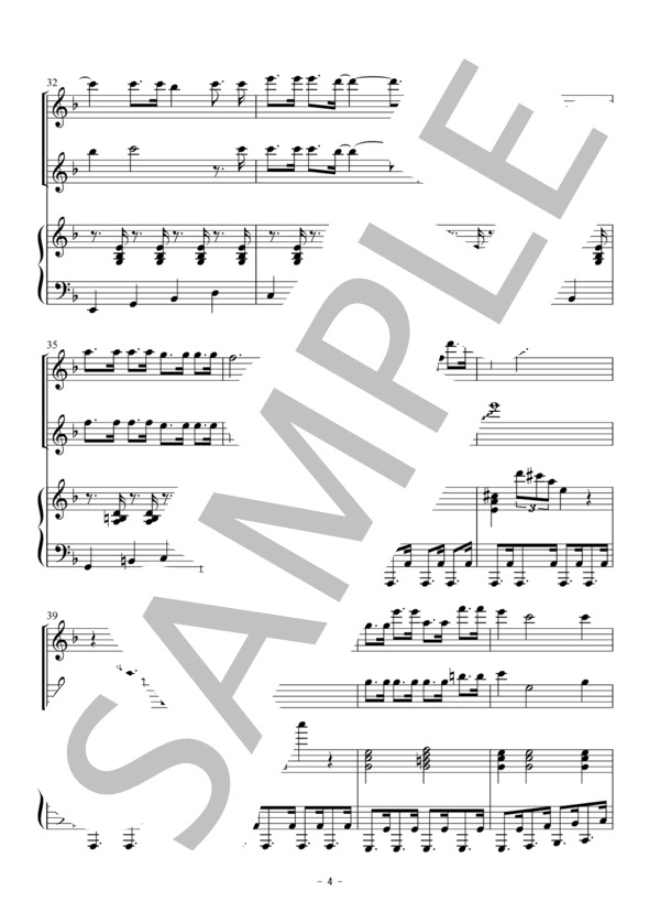 ウィンター・ワンダーランド（フルート二重奏） (フェリックス・バーナード) / アンサンブル木管 初〜中級 - サンプル譜面 4/5