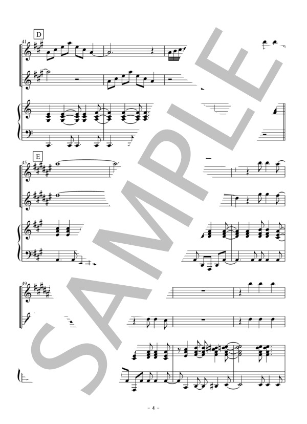 OH HAPPY DAY(アルトサックス二重奏） (エドウィン・ホーキンス) / アンサンブル木管 初〜中級 - サンプル譜面 4/5