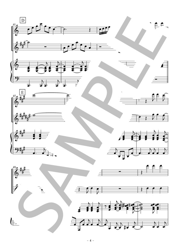 OH HAPPY DAY(フルート・アルトサックス二重奏） (エドウィン・ホーキンス) / アンサンブル木管 初〜中級 - サンプル譜面 4/5