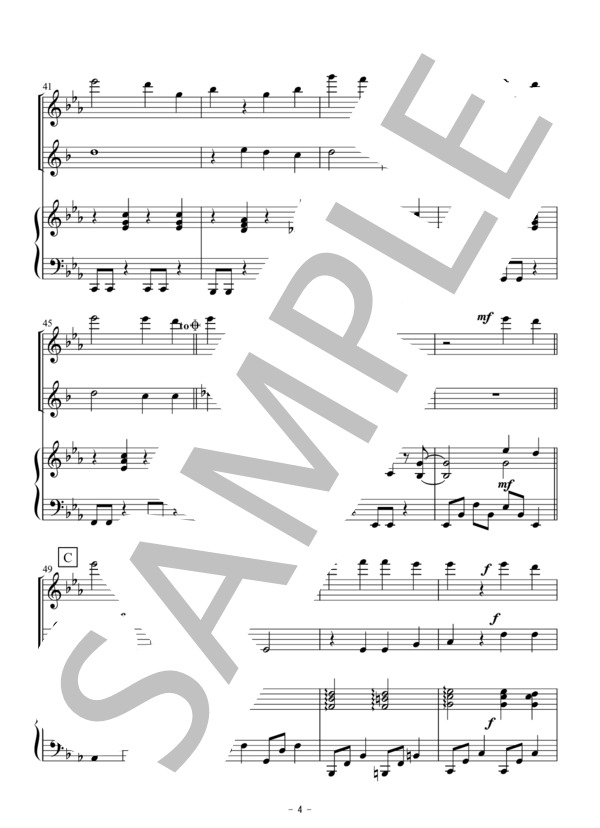 アイデア（フルート・クラリネット二重奏） (星野 源) / 初〜中級 - サンプル譜面 4/5