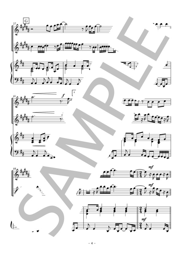 島人ぬ宝（アルトサックス二重奏） (BEGIN) / 初〜中級 - サンプル譜面 4/5