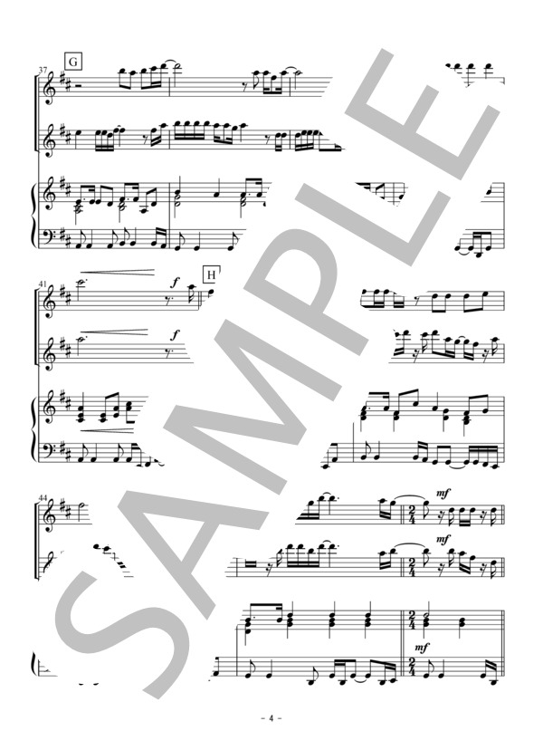 島人ぬ宝（フルート二重奏） (BEGIN) / 初〜中級 - サンプル譜面 4/5