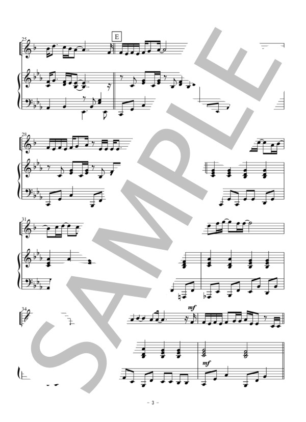 3月9日（クラリネットorトランペットorテナーサックス独奏） (レミオロメン) / 初〜中級 - サンプル譜面 3/5