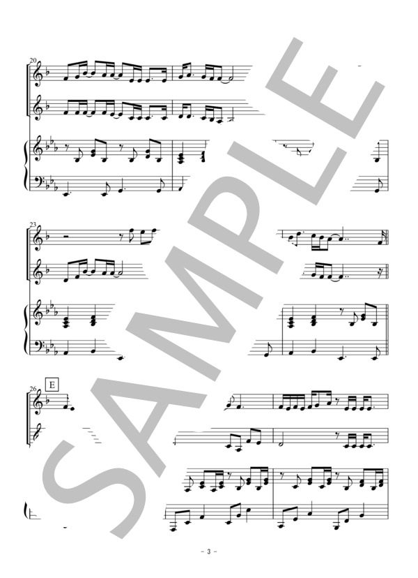 3月9日（トランペット二重奏） (レミオロメン) / アンサンブル金管 初〜中級 - サンプル譜面 3/5