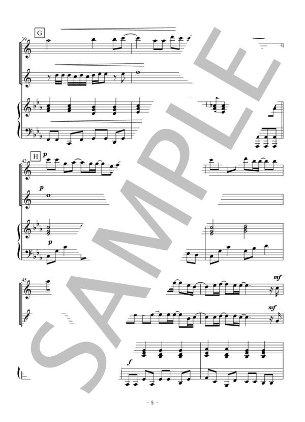 3月9日（アルトサックス二重奏） (レミオロメン) / アンサンブル木管 初〜中級 - サンプル譜面 5/5