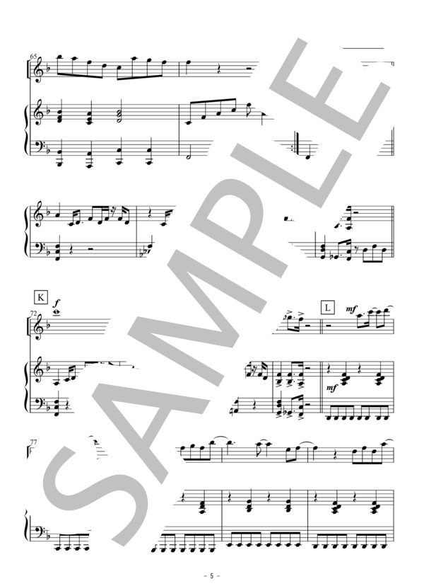 恋（フルート独奏） (星野 源) / 初〜中級 - サンプル譜面 5/5