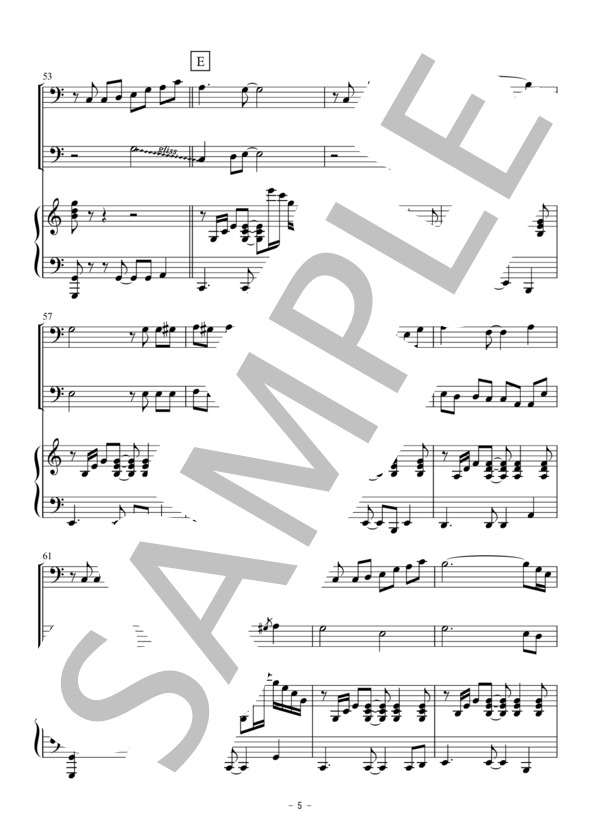 若い広場（トロンボーン二重奏） (桑田 佳祐) / アンサンブル金管 初〜中級 - サンプル譜面 5/5