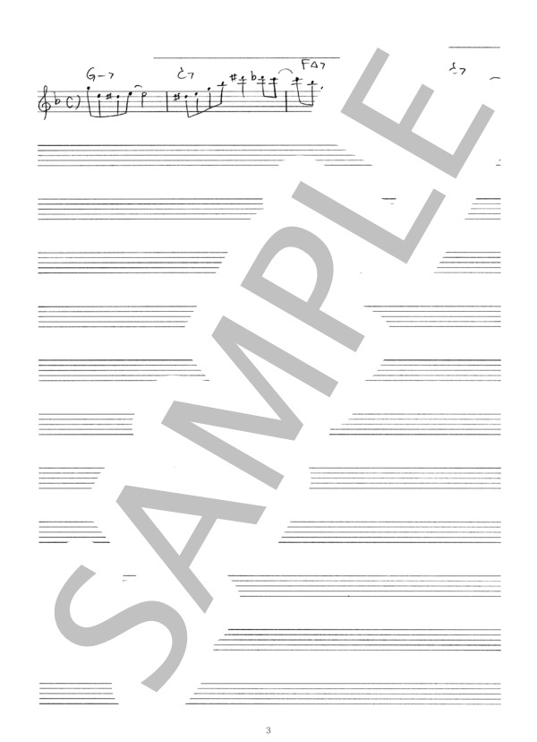 I'll Close My Eyes ジャズ アドリブソロ コピー譜 in C 楽器用 (REID WILLIAM GORDON) / 全て 初〜中級 - サンプル譜面 3/3