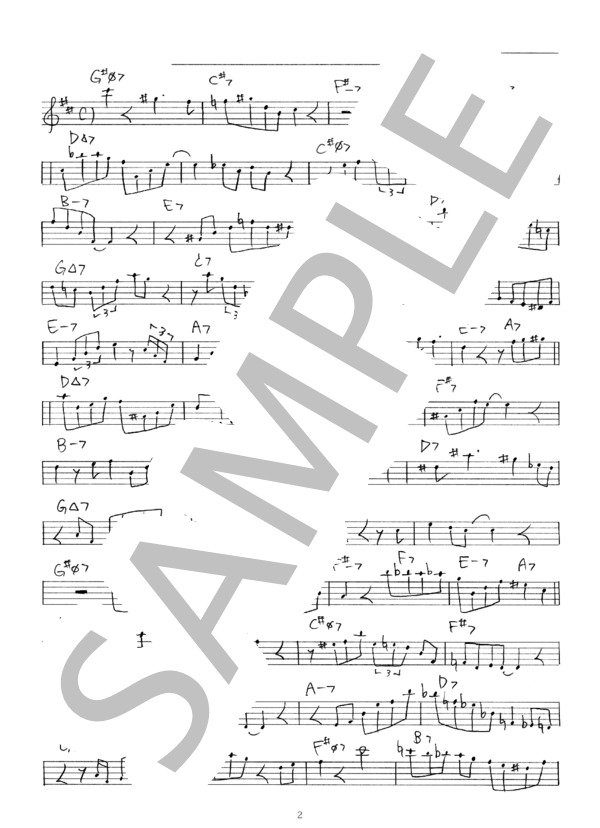 I'll Close My Eyes ジャズ アドリブソロ コピー譜 in E♭ 楽器用 (REID WILLIAM GORDON) / 全て その他 - サンプル譜面 2/3