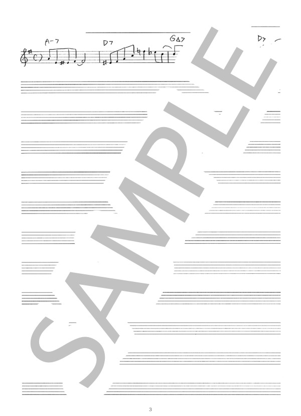 I'll Close My Eyes ジャズ アドリブソロ コピー譜 in B♭ 楽器用 (REID WILLIAM GORDON) / 全て 初〜中級 - サンプル譜面 3/3
