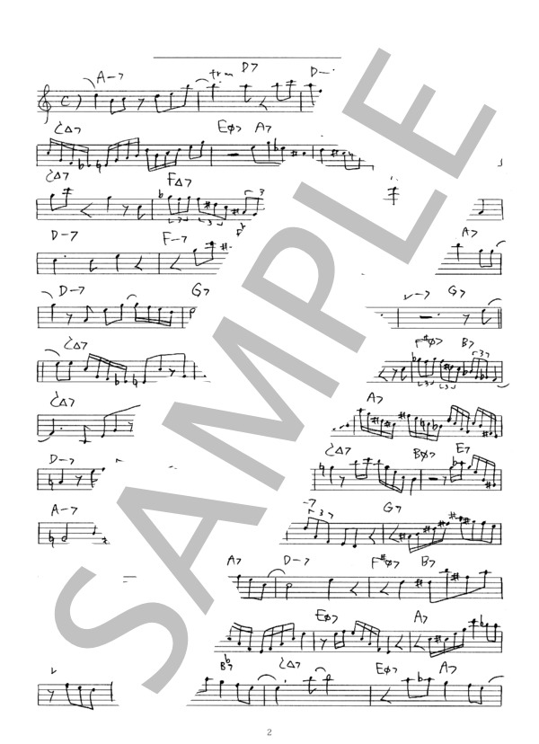 It Could Happen To You ジャズ アドリブソロ コピー譜 in E♭ 楽器用 (JIMMY VAN HEUSEN) / 全て 初〜中級 - サンプル譜面 2/3