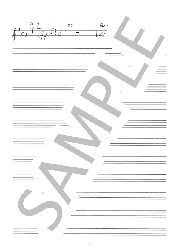 Candy ジャズ アドリブソロ コピー譜 in E♭ 楽器用 (DAVID MACK) / 全て 初〜中級 - サンプル譜面 3/3