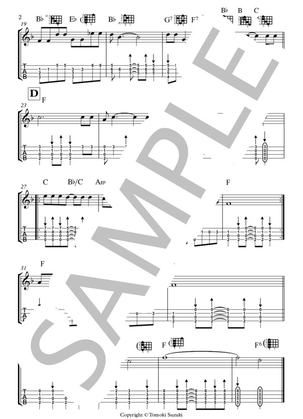 Winter Wonderland - solo ukulele tab / ウクレレ弾き語り その他 - サンプル譜面 2/2