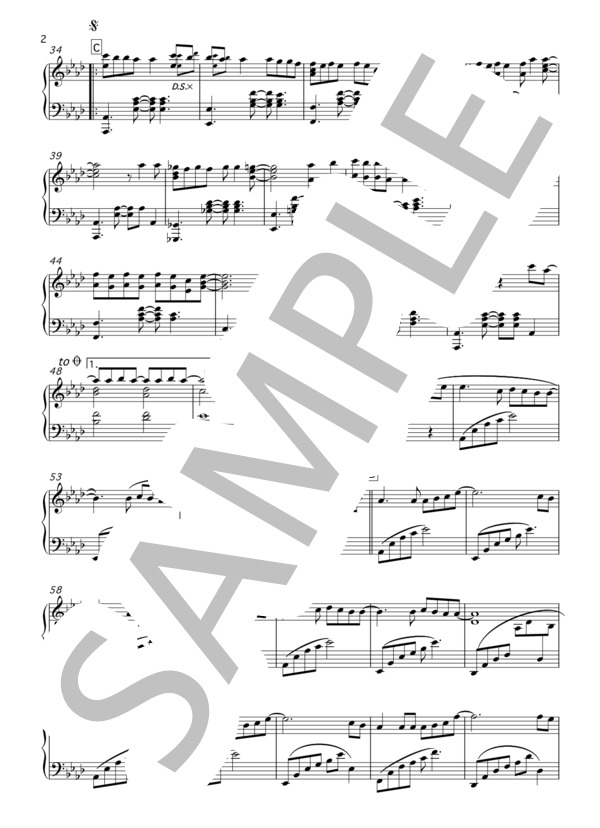 手紙～拝啓十五の君へ～ / アンジェラ・アキ【ピアノソロ】 / 上級 - サンプル譜面 2/4