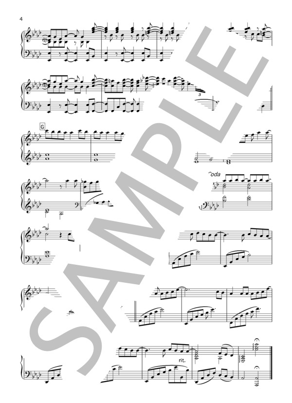 手紙～拝啓十五の君へ～ / アンジェラ・アキ【ピアノソロ】 / 上級 - サンプル譜面 4/4