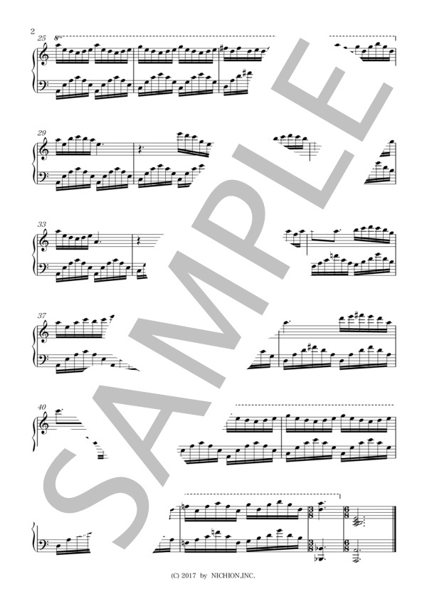 翻弄（ドラマサイズ）「ごめん、愛してる」より【ピアノソロ】 (吉俣 良) / 中〜上級 - サンプル譜面 2/2