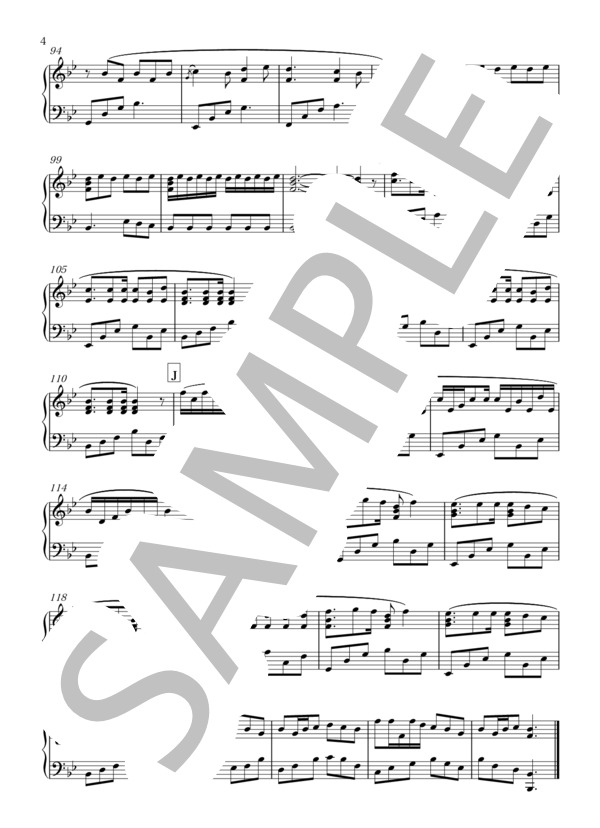 WOODEN DOLL / 米津玄師【ピアノソロ】 (米津 玄師) / 中〜上級 - サンプル譜面 4/4