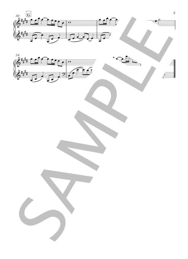 Refrain / Anan Ryoko【ピアノソロ】 / 中〜上級 - サンプル譜面 3/3