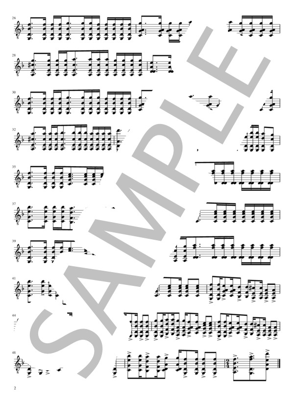 マンドラソロの為の「天津風」 (吉田 大将) / マンドリン 中級 - サンプル譜面 2/2
