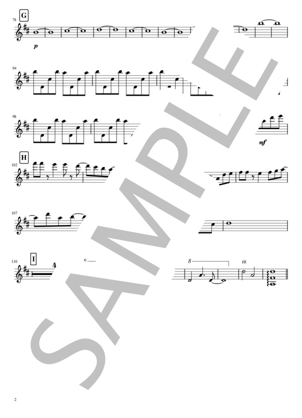 夕桜 for Mandolin Mandola Duo (吉田 大将) / マンドリン 中級 - サンプル譜面 2/5