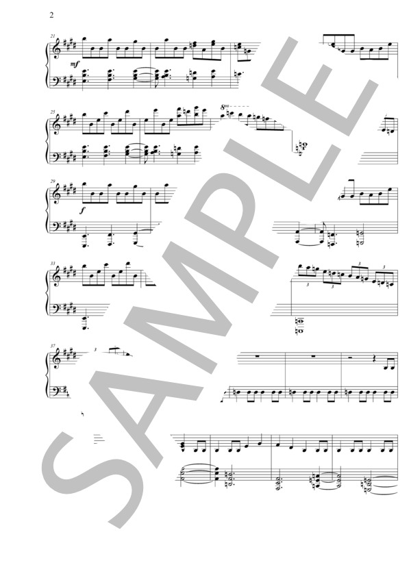 William Tell AKA The Lone Ranger Theme (ジョアキーノ・アントーニオ・ロッシーニ) / ピアノソロ その他 - サンプル譜面 2/5