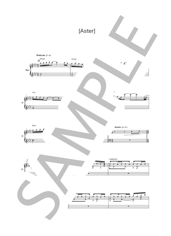 [Aster]  /  After the Rain (そらる×まふまふ) ピアノ譜 / ピアノ伴奏 上級 - サンプル譜面 1/4