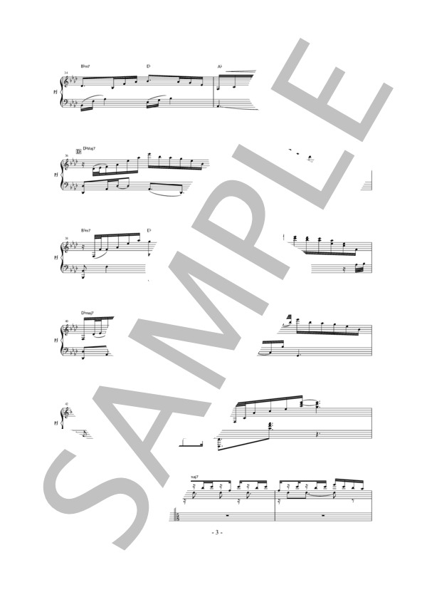 [Aster]  /  After the Rain (そらる×まふまふ) ピアノ譜 / ピアノ伴奏 上級 - サンプル譜面 3/4