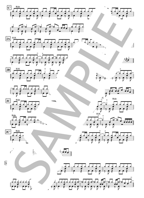 全力少年 スキマスイッチ ドラム譜 3ページ / その他 - サンプル譜面 2/3