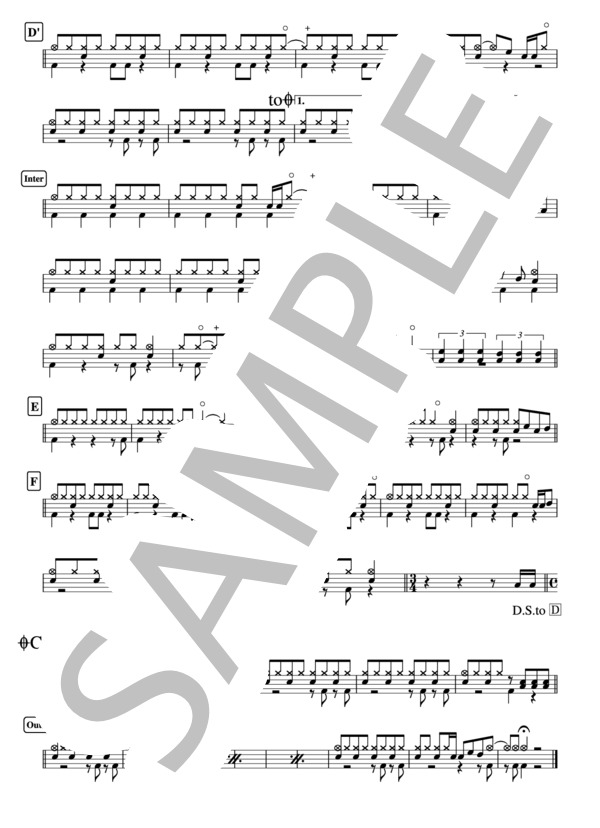 innocent world  Mr.children  2ページ ドラム譜 (Mr.Children) / その他 - サンプル譜面 2/2