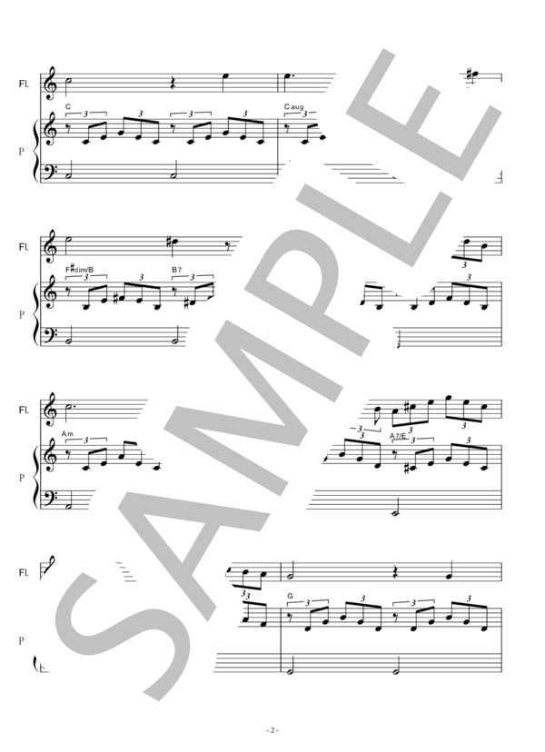 楽譜】 アヴェマリア / フランツ・シューベルト (フルート / その他