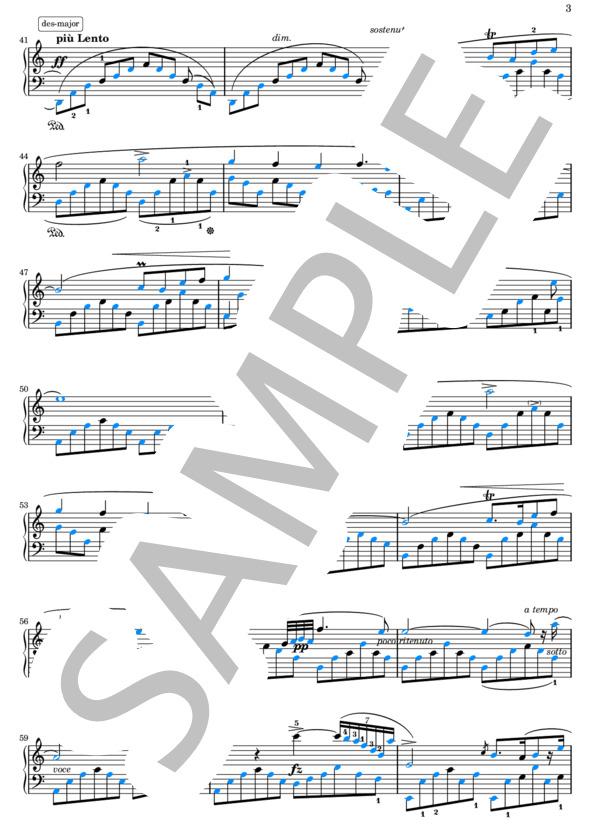 【color5楽譜】ショパン 「幻想即興曲」初期稿＆決定稿 2つの異なる稿を同梱 (フレデリック・ショパン) / ピアノソロ 中〜上級 - サンプル譜面 3/5