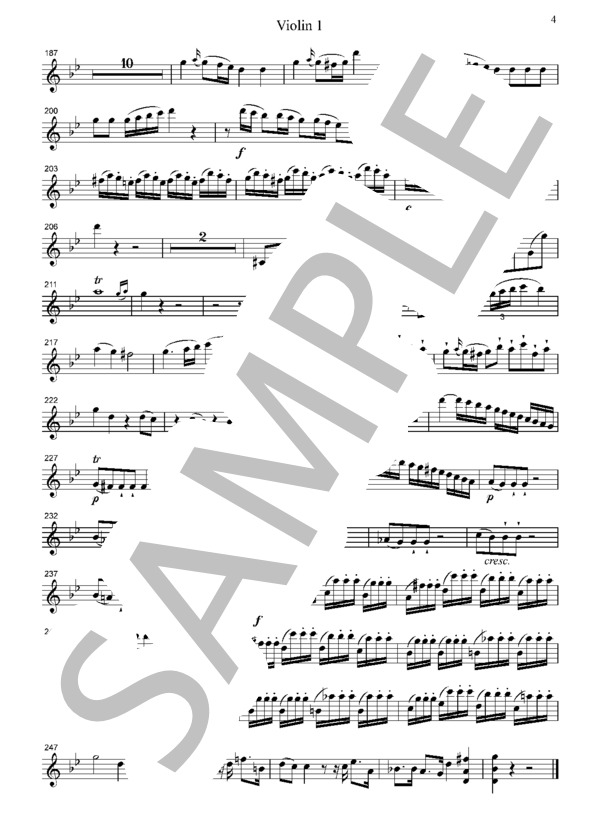 モーツァルト ピアノ四重奏曲  ト短調  K.478  全楽章  弦楽五重奏 CM093 (ヴォルフガング・アマデウス・モーツァルト) / アンサンブル弦楽 中〜上級 - サンプル譜面 4/5