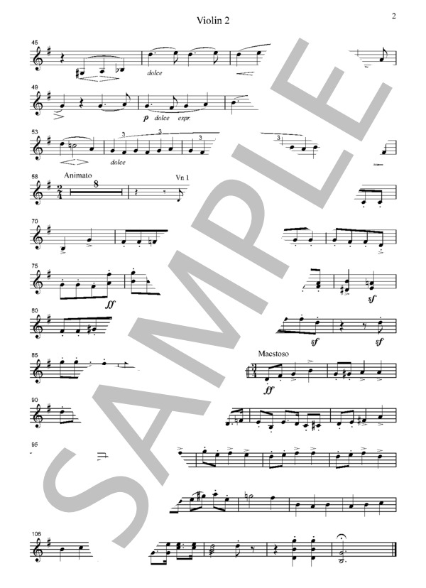 ブラームス 大学祝典序曲  弦楽四重奏  CB301 (ヨハネス・ブラームス) / アンサンブル弦楽 中級 - サンプル譜面 4/5