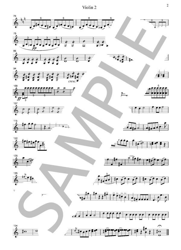 ベルリオーズ ラコッツィー行進曲  弦楽四重奏  CB701 (エクトル・ベルリオーズ) / アンサンブル弦楽 中級 - サンプル譜面 5/5