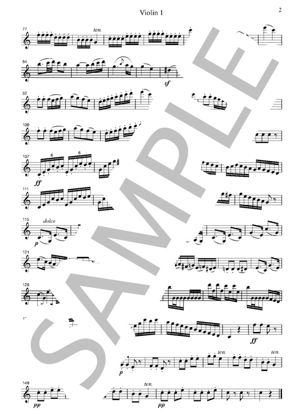 ハイドン 交響曲  第94番「驚愕」第2楽章   弦楽四重奏  CH002 (フランツ・ヨーゼフ・ハイドン) / アンサンブル弦楽 中級 - サンプル譜面 2/5