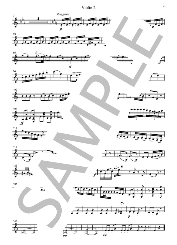 ハイドン 交響曲  第94番「驚愕」第2楽章   弦楽四重奏  CH002 (フランツ・ヨーゼフ・ハイドン) / アンサンブル弦楽 中級 - サンプル譜面 4/5