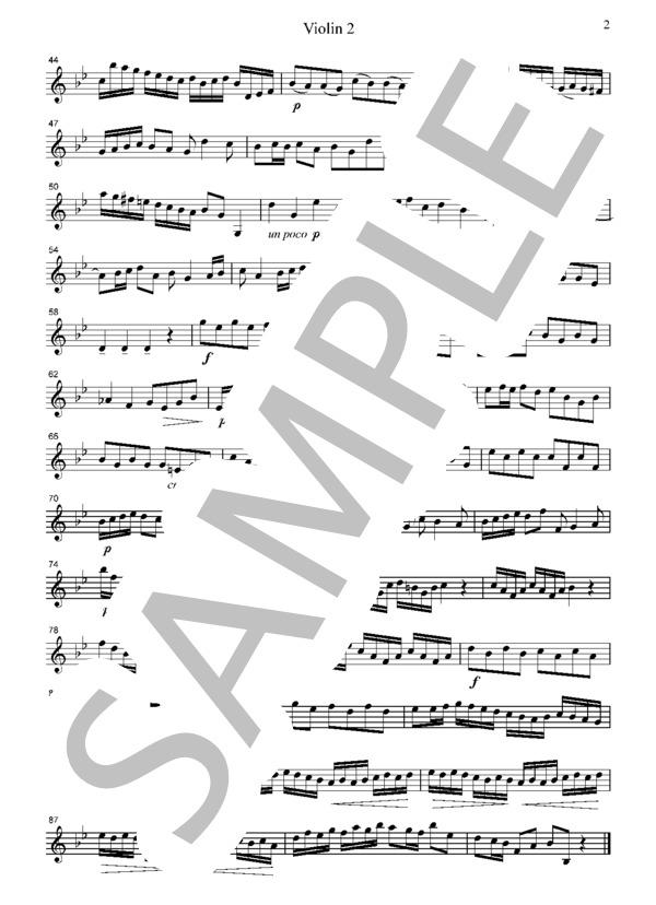 ヘンデル シバの女王の入城  弦楽四重奏  CH102 (ゲオルグ・フリードリヒ・ヘンデル) / アンサンブル弦楽 中級 - サンプル譜面 4/5