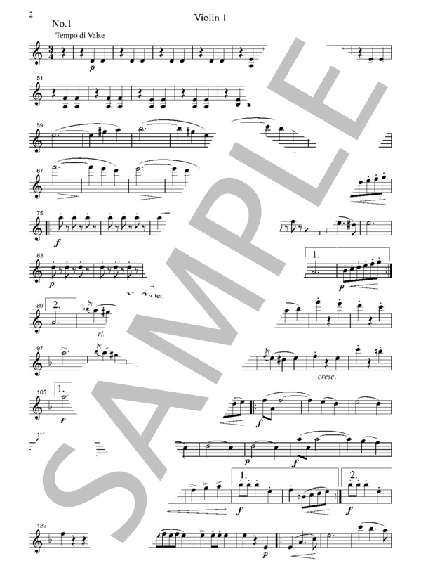 イヴァノヴィチ ドナウ川のさざなみ  弦楽四重奏  CI001 (ヨシフ・イヴァノヴィチ) / アンサンブル弦楽 初〜中級 - サンプル譜面 2/5