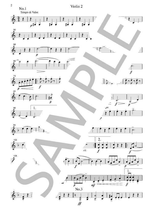 イヴァノヴィチ ドナウ川のさざなみ  弦楽四重奏  CI001 (ヨシフ・イヴァノヴィチ) / アンサンブル弦楽 初〜中級 - サンプル譜面 5/5