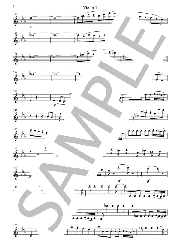 モーツァルト 魔笛  序曲  弦楽四重奏  CM014 (ヴォルフガング・アマデウス・モーツァルト) / アンサンブル弦楽 初〜中級 - サンプル譜面 3/5