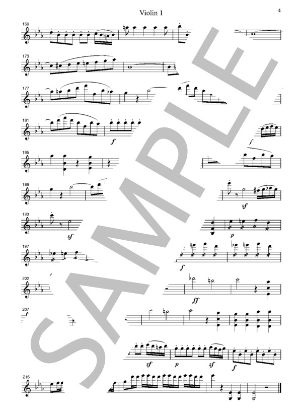 モーツァルト 魔笛  序曲  弦楽四重奏  CM014 (ヴォルフガング・アマデウス・モーツァルト) / アンサンブル弦楽 初〜中級 - サンプル譜面 4/5