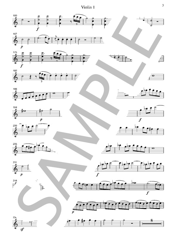 モーツァルト 歌劇「後宮からの誘拐」序曲  弦楽四重奏  CM028 (ヴォルフガング・アマデウス・モーツァルト) / アンサンブル弦楽 中級 - サンプル譜面 3/5