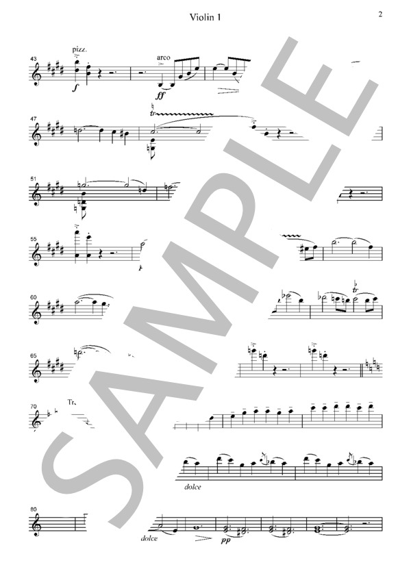 リムスキー・コルサコフ 「シェヘラザード」第1楽章 海とシンドバッドの船  弦楽四重奏  CR402 (ニコライ・リムスキー=コルサコフ) / アンサンブル弦楽 中級 - サンプル譜面 2/5