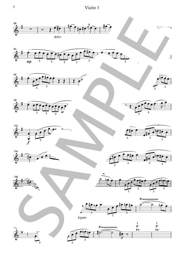 リムスキー・コルサコフ 「シェヘラザード」第1楽章 海とシンドバッドの船  弦楽四重奏  CR402 (ニコライ・リムスキー=コルサコフ) / アンサンブル弦楽 中級 - サンプル譜面 3/5